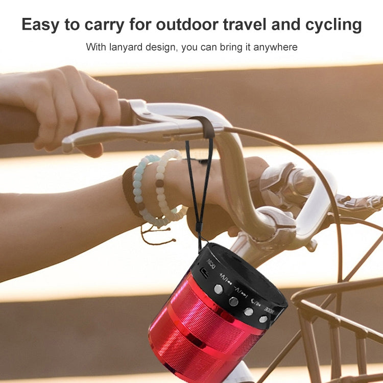 S28 Metal Mobile Bluetooth Stereo Portable Speaker with Hands-free Call Function(Red)