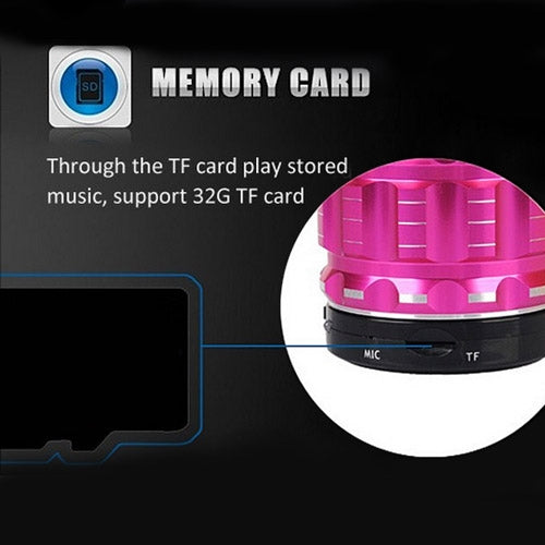 S28 Metal Mobile Bluetooth Stereo Portable Speaker with Hands-free Call Function(Brown)