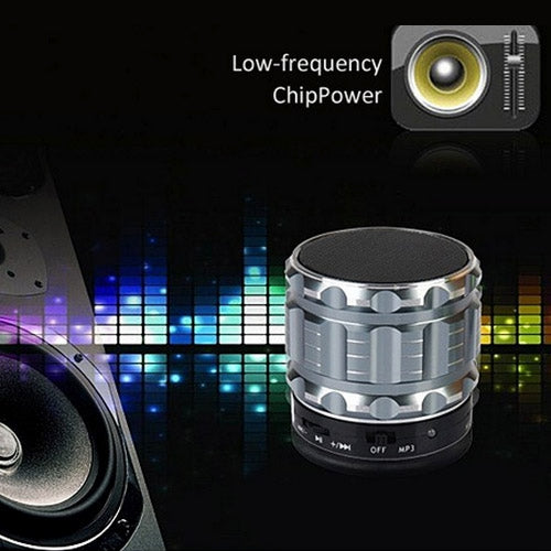 S28 Metal Mobile Bluetooth Stereo Portable Speaker with Hands-free Call Function(Brown)