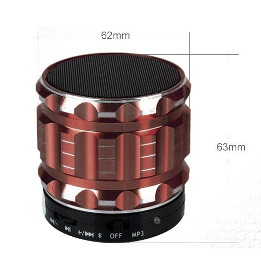 S28 Metal Mobile Bluetooth Stereo Portable Speaker with Hands-free Call Function(Brown)