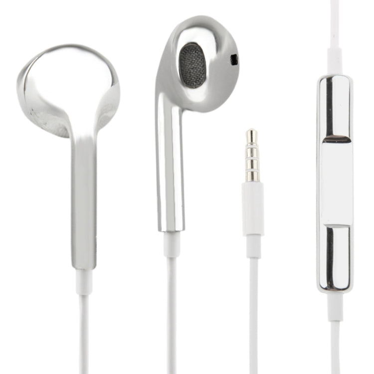 3.5mm Stereo Electroplating Wire Control Earphone for Android Phones / PC / MP3 Player / Laptops(Silver)