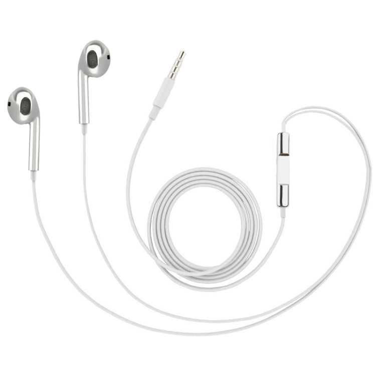 3.5mm Stereo Electroplating Wire Control Earphone for Android Phones / PC / MP3 Player / Laptops(Silver)
