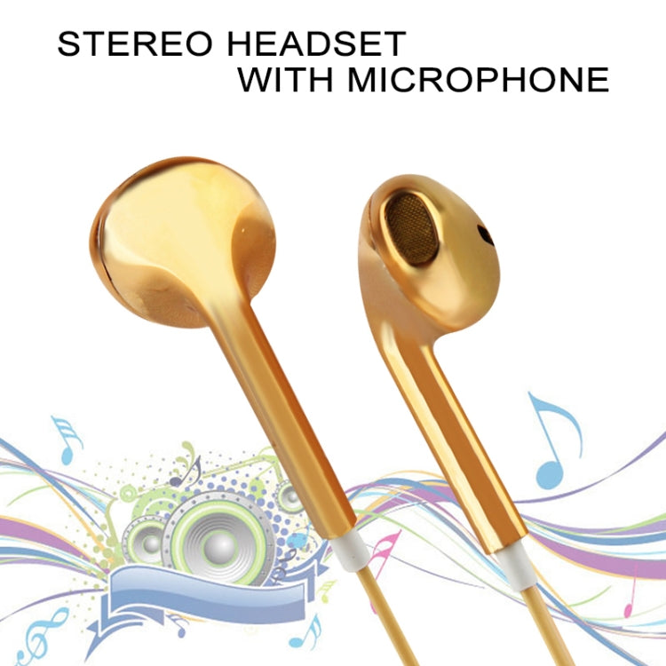 3.5mm Stereo Electroplating Wire Control Earphone for Android Phones / PC / MP3 Player / Laptops(Silver)