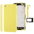 Full Housing  Chassis / Back Cover with Mounting Plate & Mute Button + Power Button + Volume Button + Nano SIM Card Tray for iPhone 5C(Yellow) - iPhone 5 Parts by PMC TechLife | Online Shopping South Africa | PMC TechLife
