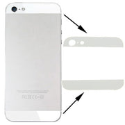 OEM Version Back Cover Top & Bottom Glass Lens for iPhone 5(White)