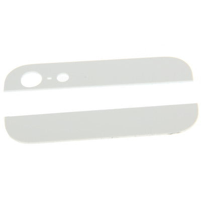 OEM Version Back Cover Top & Bottom Glass Lens for iPhone 5(White)