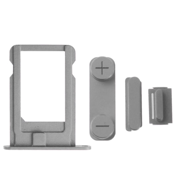 4 in 1 for iPhone 5 & 5S (Original Alloy Material Colorful Nano SIM Card Tray + Volume Button + Power Button + Mute Button)