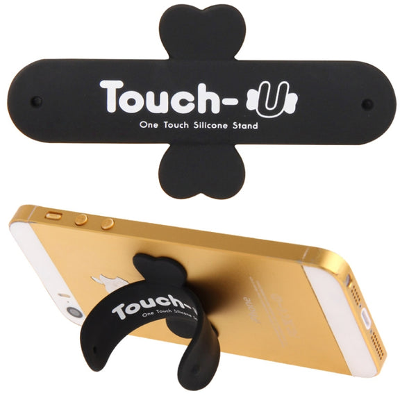 100 PCS Touch-u One Touch Universal Silicone Stand Holder, 100 PCS Touch-u One Touch Universal Silicone Stand Holder(Black)