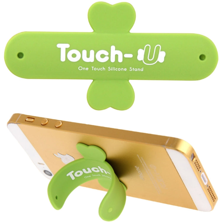 100 PCS Touch-u One Touch Universal Silicone Stand Holder(Green)
