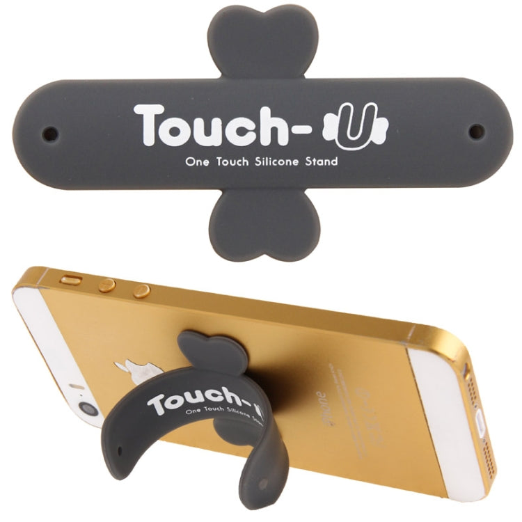 100 PCS Touch-u One Touch Universal Silicone Stand Holder(Grey)