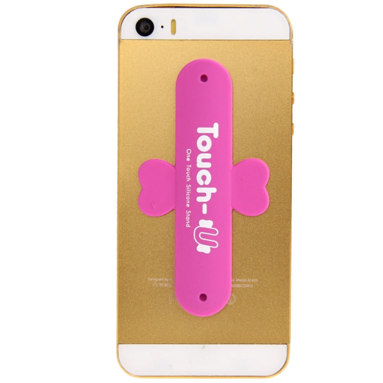 100 PCS Touch-u One Touch Universal Silicone Stand Holder(Magenta)