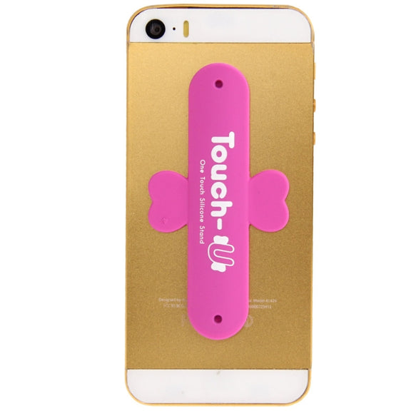 100 PCS Touch-u One Touch Universal Silicone Stand Holder(Magenta)