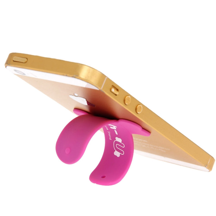 100 PCS Touch-u One Touch Universal Silicone Stand Holder(Magenta)
