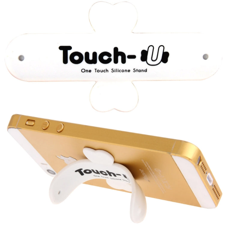 100 PCS Touch-u One Touch Universal Silicone Stand Holder(White)