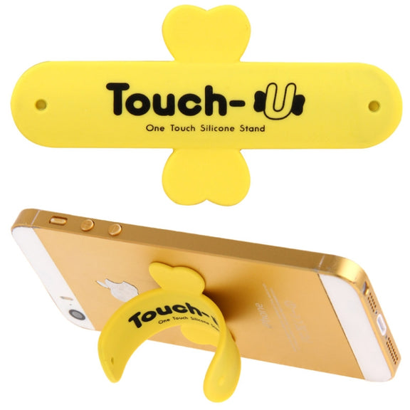 100 PCS Touch-u One Touch Universal Silicone Stand Holder, 100 PCS Touch-u One Touch Universal Silicone Stand Holder(Yellow)