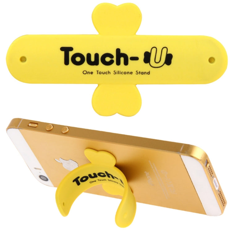 100 PCS Touch-u One Touch Universal Silicone Stand Holder, 100 PCS Touch-u One Touch Universal Silicone Stand Holder(Yellow)