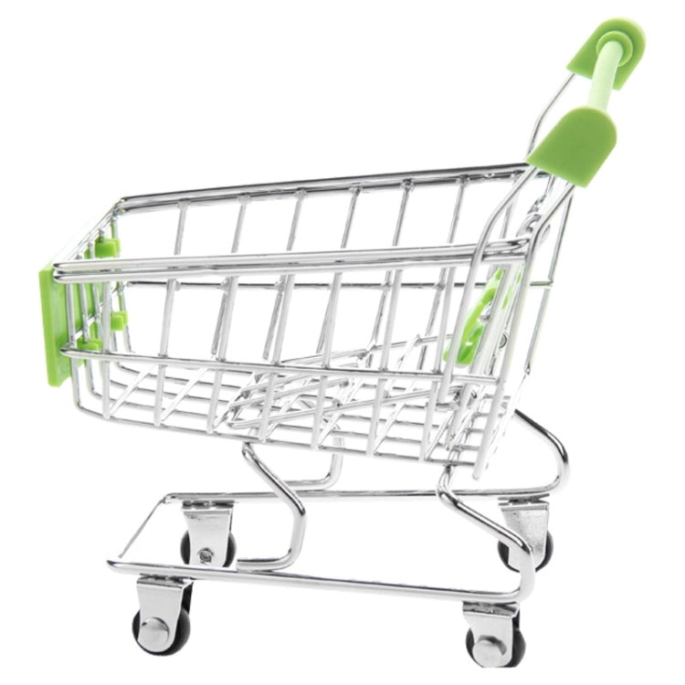 Universal Mini Grocery Shopping Cart Style Desktop Storage Box / Holder(Green)