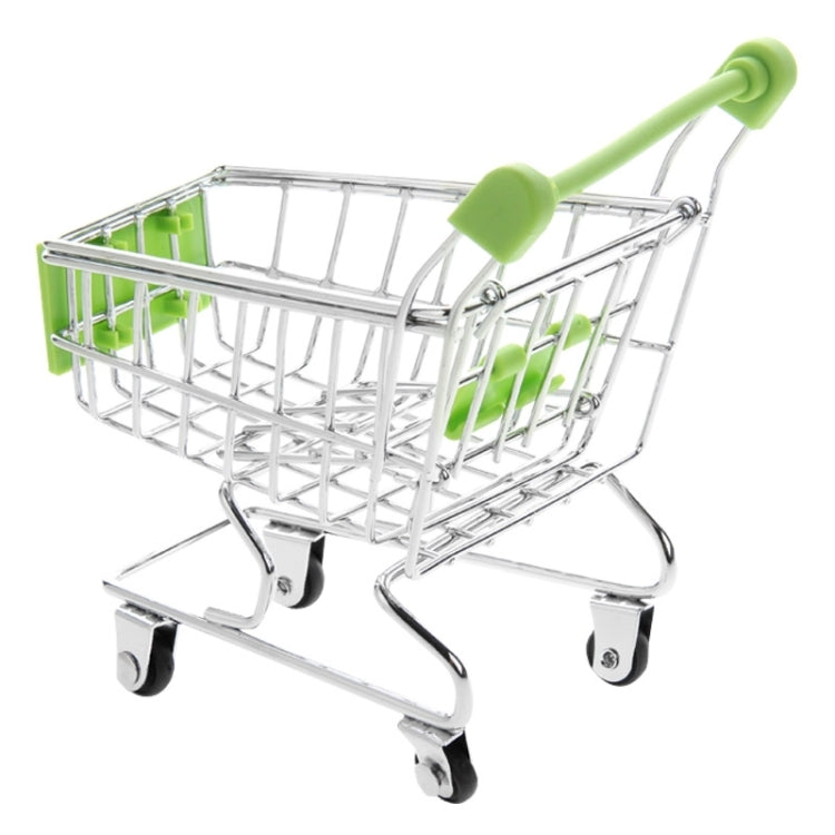 Universal Mini Grocery Shopping Cart Style Desktop Storage Box / Holder(Green)