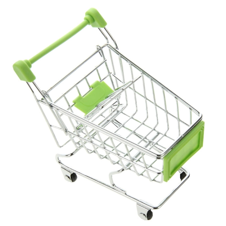 Universal Mini Grocery Shopping Cart Style Desktop Storage Box / Holder(Green)