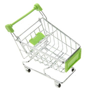 Universal Mini Grocery Shopping Cart Style Desktop Storage Box / Holder(Green)