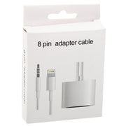 8 Pin Audio Adapter, Not Support iOS 10.3.1 or Above Phone(White)