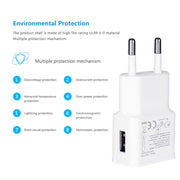Charger Sync Cable + EU Plug Travel Charger(White)