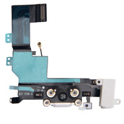 Original Version Tail Connector Charger Flex Cable + Headphone Audio Jack Ribbon Flex Cable for iPhone 5S(White)