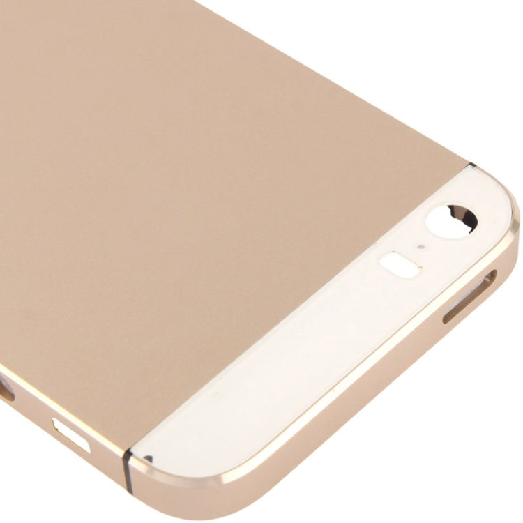 Full Housing Alloy  Back Cover with Mute Button + Power Button + Volume Button + Nano SIM Card Tray for iPhone 5S (Light Gold)