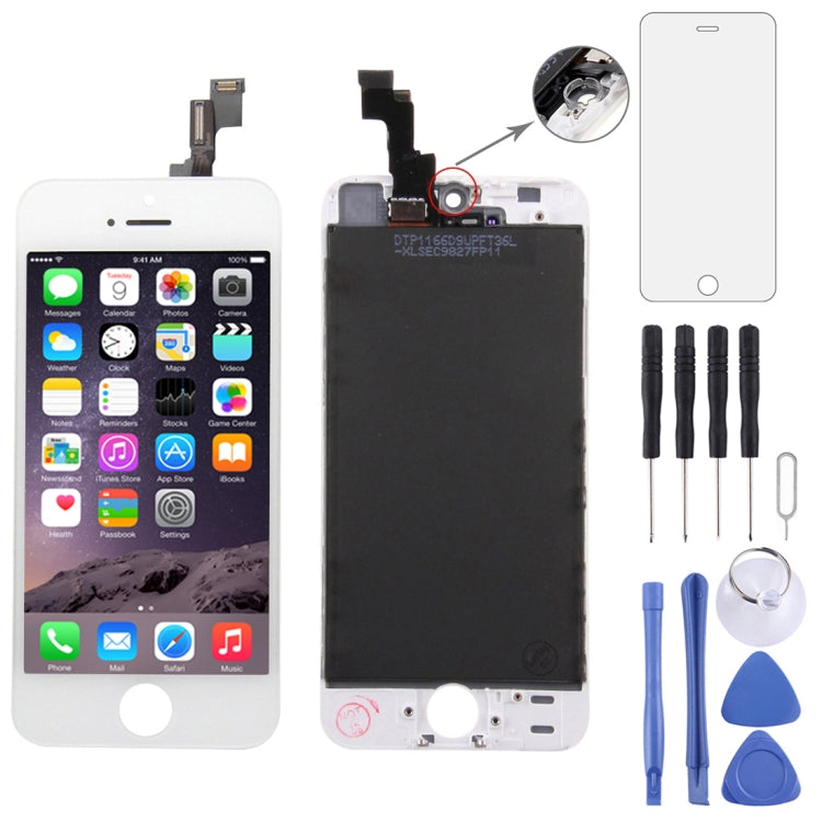 Digitizer Assembly (Original LCD + Frame + Touch Panel) for iPhone 5S(White)