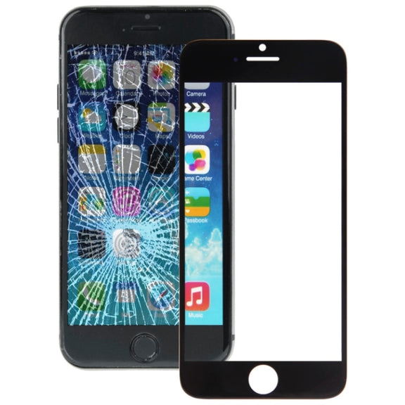 Front Screen Outer Glass Lens for iPhone 6(Black)