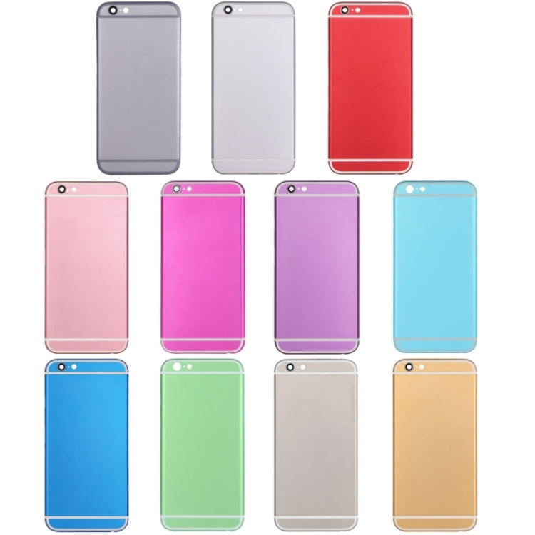 5 in 1 for iPhone 6 (Back Cover + Card Tray + Volume Control Key + Power Button + Mute Switch Vibrator Key) Full Assembly Housing Cover(Silver)