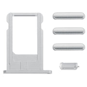 Card Tray & Volume Control Key & Screen Lock Key & Mute Switch Vibrator Key  Kit for iPhone 6(Silver)