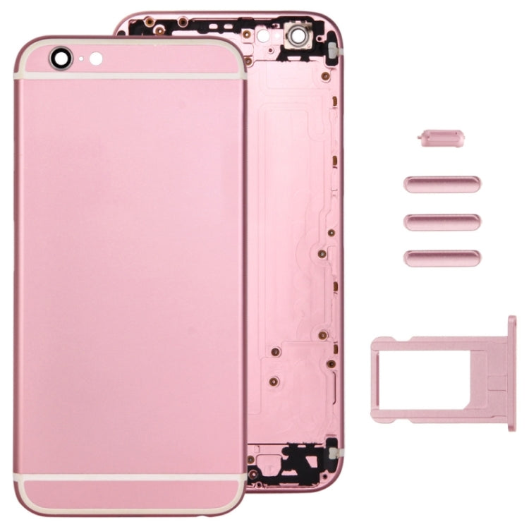 Full Assembly Housing Cover for iPhone 6, Including Back Cover & Card Tray & Volume Control Key & Power Button & Mute Switch Vibrator Key(Pink)