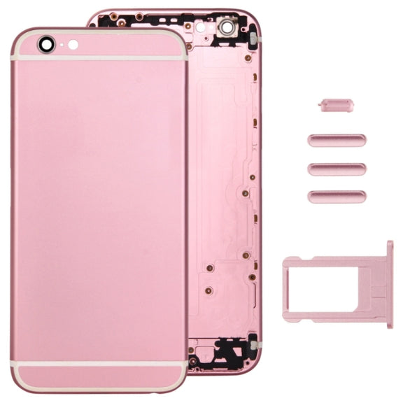 Full Assembly Housing Cover for iPhone 6, Including Back Cover & Card Tray & Volume Control Key & Power Button & Mute Switch Vibrator Key(Pink)