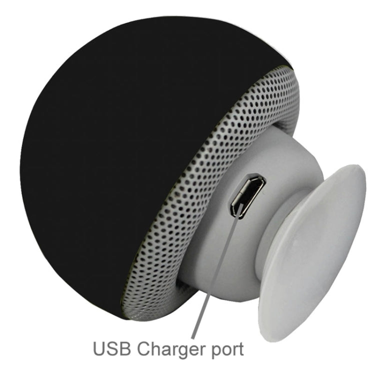Mushroom Shape Bluetooth Speaker with Suction Holder(Black)