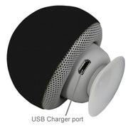 Mushroom Shape Bluetooth Speaker with Suction Holder(Black)