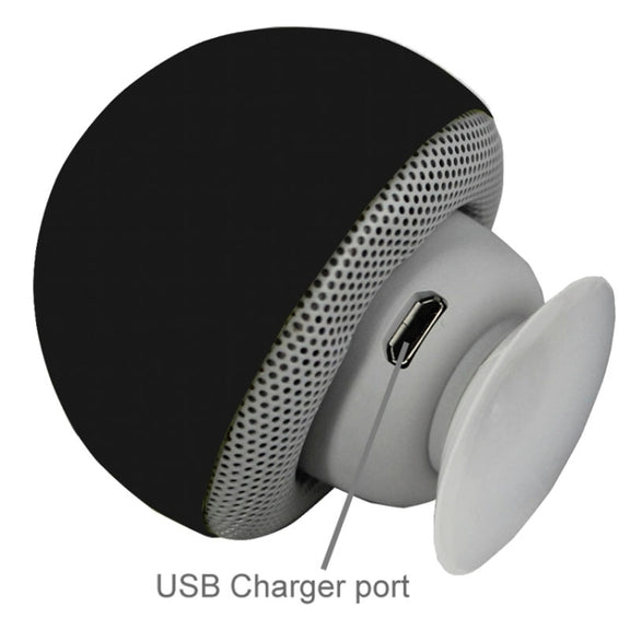Mushroom Shape Bluetooth Speaker with Suction Holder(Black)