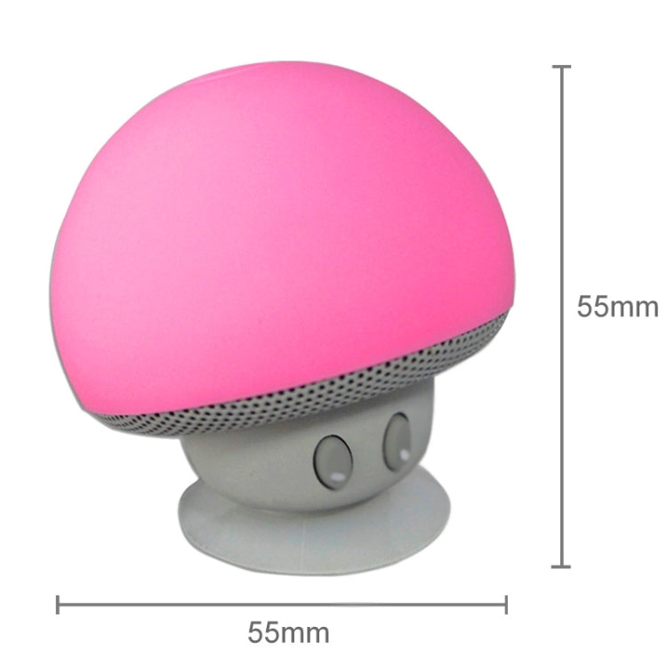 Mushroom Shape Bluetooth Speaker with Suction Holder(Pink)
