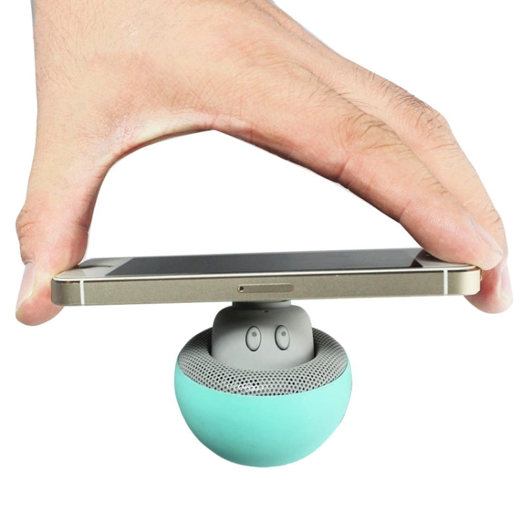 Mushroom Shape Bluetooth Speaker with Suction Holder(Green)
