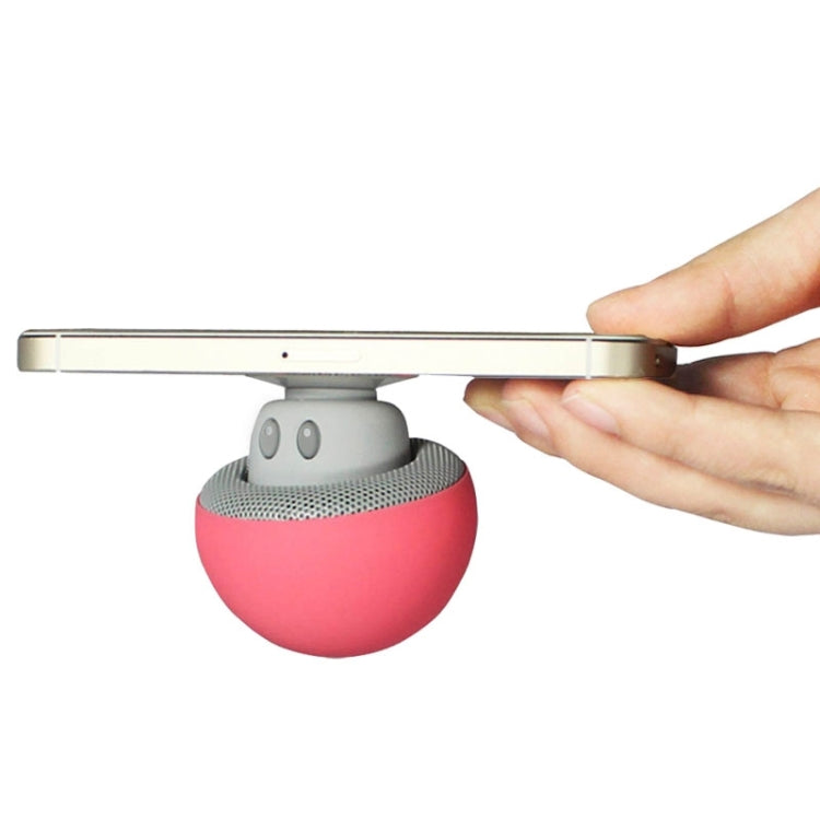 Mushroom Shape Bluetooth Speaker with Suction Holder(Red)