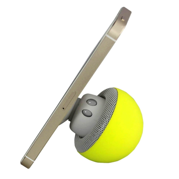 Mushroom Shape Bluetooth Speaker with Suction Holder(Yellow)