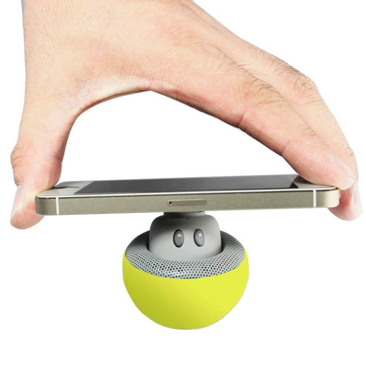 Mushroom Shape Bluetooth Speaker with Suction Holder(Yellow)