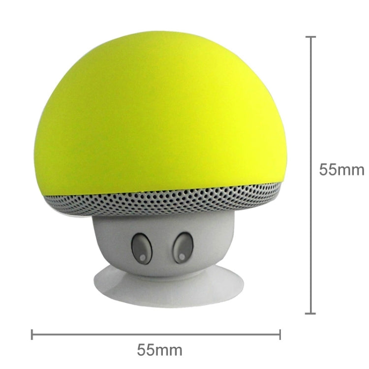 Mushroom Shape Bluetooth Speaker with Suction Holder(Yellow)
