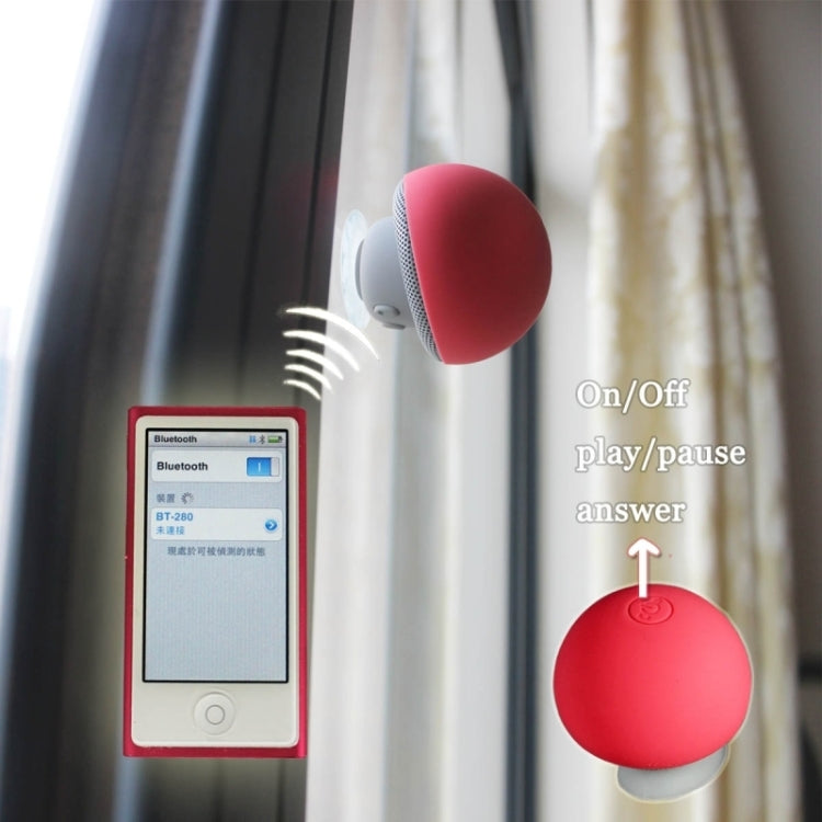Mushroom Shape Bluetooth Speaker with Suction Holder(Blue)