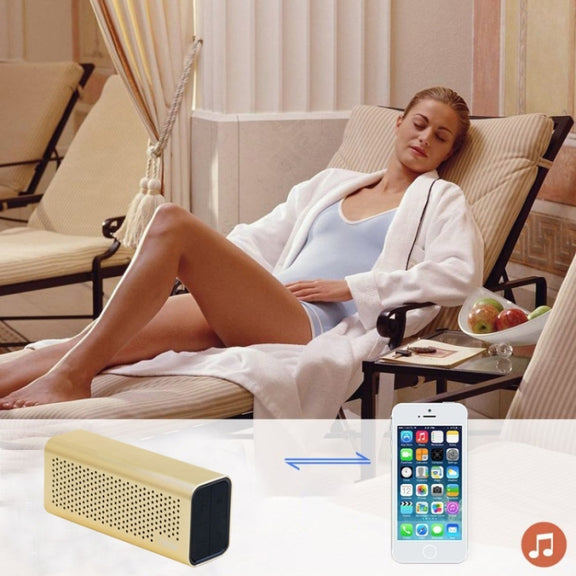 YM-308 Portable Rechargeable NFC Bluetooth Speaker, Support TF Card(Gold)