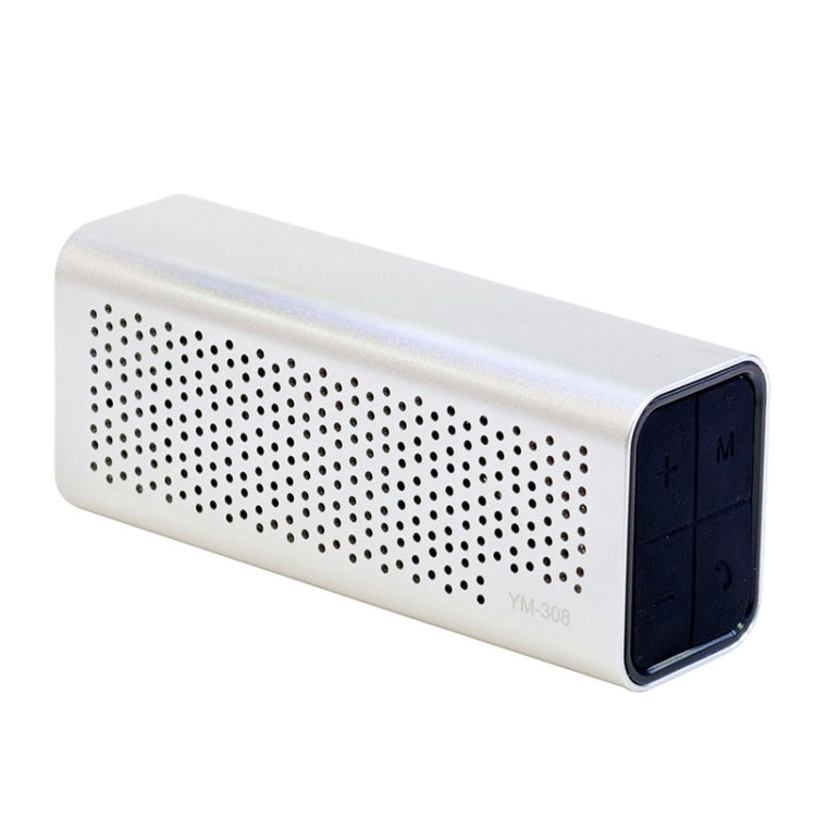YM-308 Portable Rechargeable NFC Bluetooth Speaker, Support TF Card(Silver)