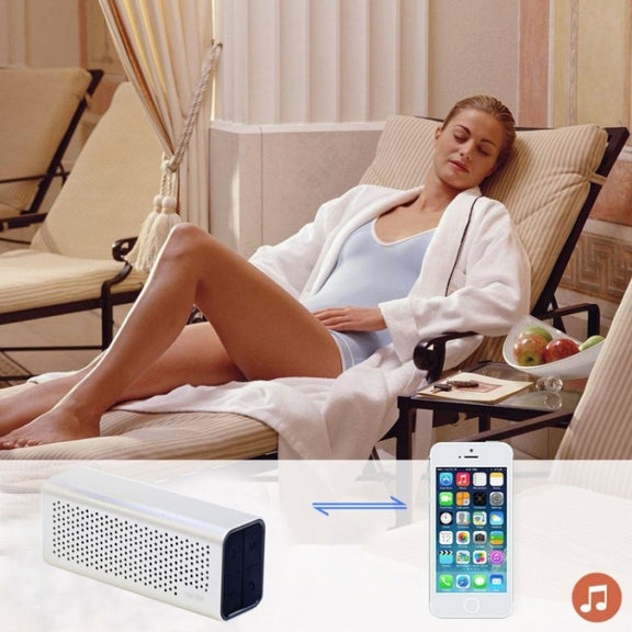 YM-308 Portable Rechargeable NFC Bluetooth Speaker, Support TF Card(Silver)