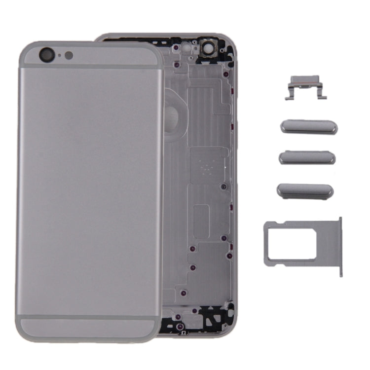 6 in 1 for iPhone 6 (Back Cover + Card Tray + Volume Control Key + Power Button + Mute Switch Vibrator Key + Sign) Full Assembly Housing Cover(Grey)