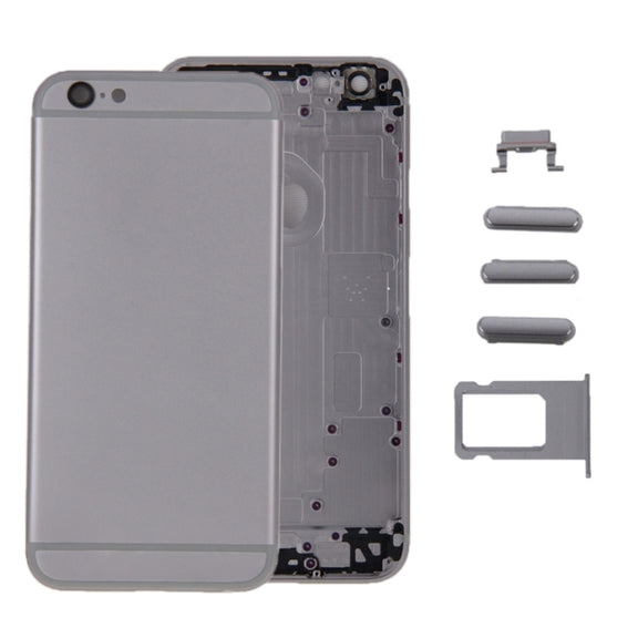 6 in 1 for iPhone 6 (Back Cover + Card Tray + Volume Control Key + Power Button + Mute Switch Vibrator Key + Sign) Full Assembly Housing Cover(Grey)