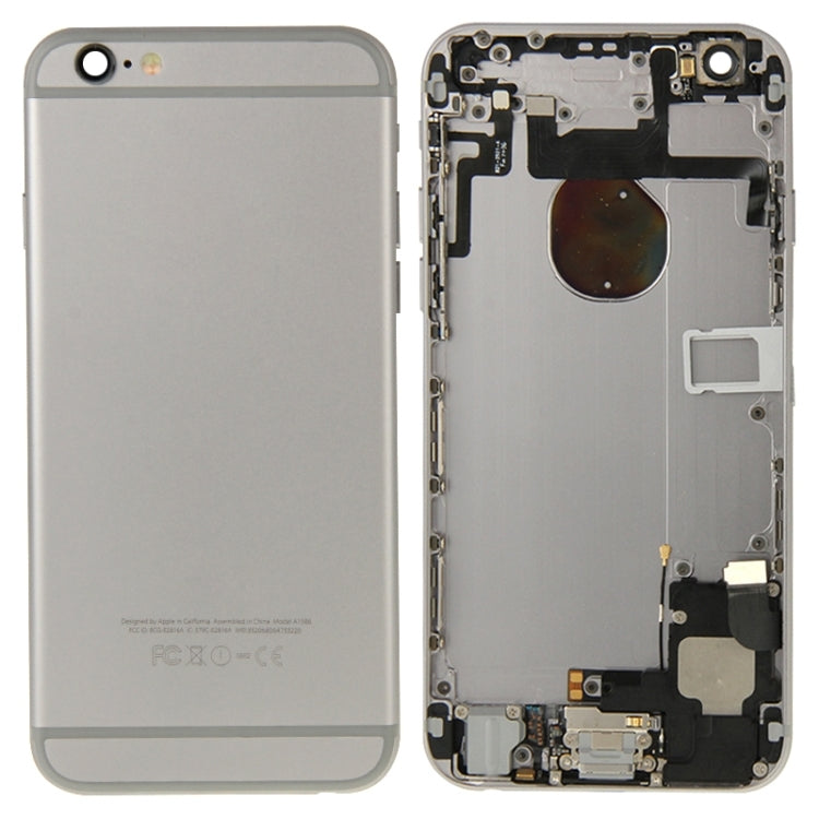 Full Housing Back Cover with Power Button & Volume Button Flex Cable & Charging Port Flex Cable & Speaker Ringer Buzzer for iPhone 6(Grey)